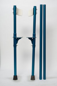 Custom Blue anodized aluminum stilts